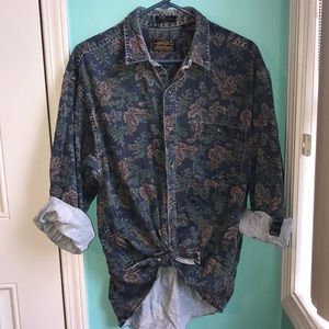 Vintage Denim floral jean jacket